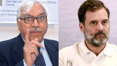 Former Chief Election Commissioner SY Quraishi and Rahul Gandhi