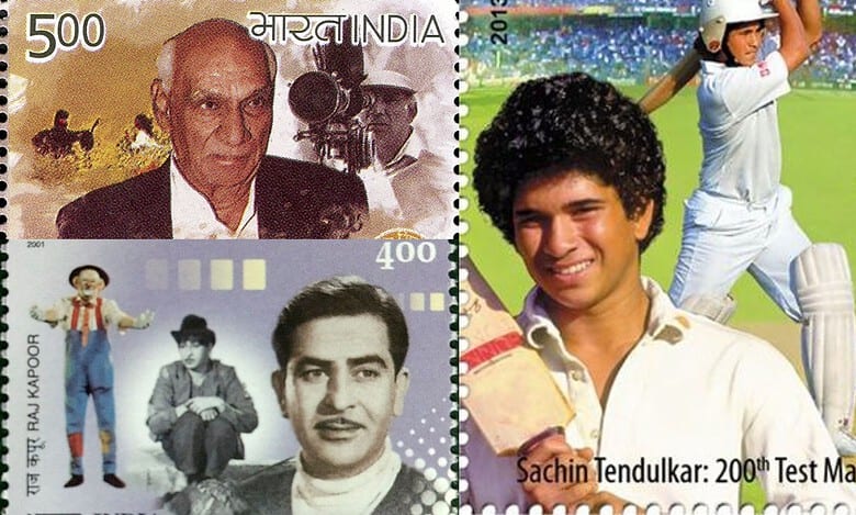 When India's biggest celebrities found a place on postal stamps