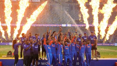 Team India celebrates after winning the Asia Cup cricket final against Pakistan at Dubai International Cricket Stadium, United Arab Emirates, Sunday, Sept. 28, 2025. (AP/PTI)