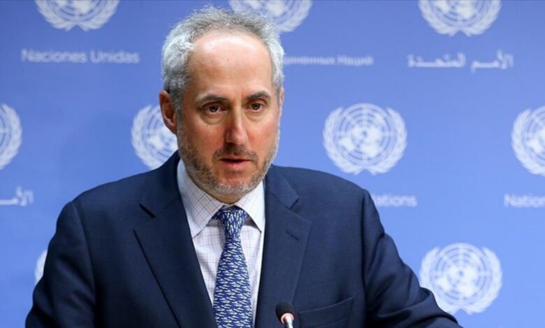 The image of UN spokesman Stephane Dujarric