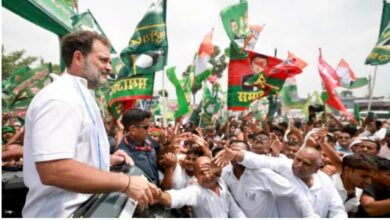 Congress leader Rahul Gandhi participates in Voter Adhikar Yatra in Bihar