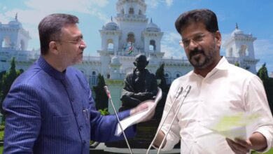 Akabaruddin Owaisi (left) and Revanth Reddy(Right)