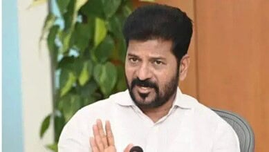 Telangana CM Revanth Reddy addresses a meeting
