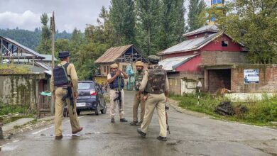 Two unidentified terrorists were killed and three soldiers injured in an encounter in Kulgam district of Jammu and Kashmir on Monday
