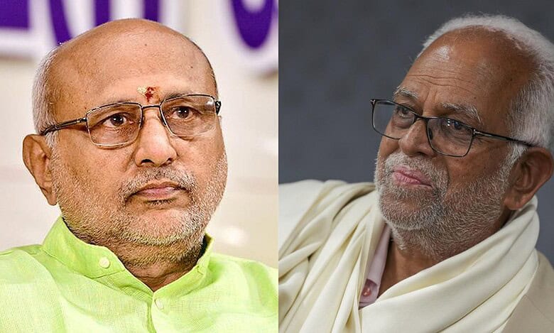 Vice Presidential candidates: NDA nominee C P Radhakrishnan (left) and INDIA bloc candidate B Sudershan Reddy (right)