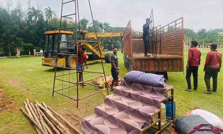 Hyderabad Liberation Day preparations at the Public Garden