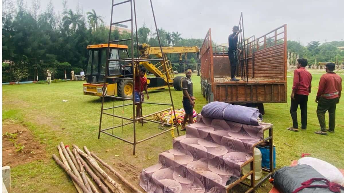 Hyderabad Liberation Day preparations at the Public Garden