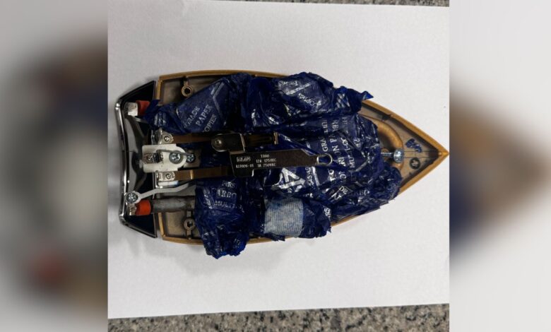 Gold concealed in iron box was seized at Hyderabad Airport