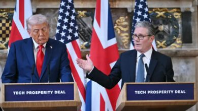 US President Donald Trump with UK Prime Minister Keir Starmer