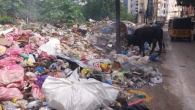 Garbage dump in Aghapura in Hyderabad