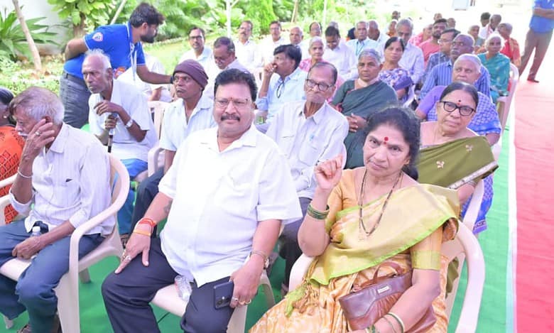 Senior citizens participate in the Golden Care initiative programme
