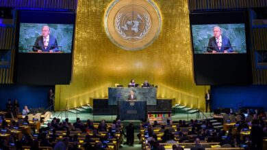 UN Secretary General addresses the UN General Assembly