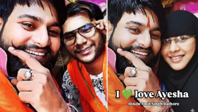 Right-wing influencer Amith Singh posts edited image of burqa clad woman