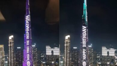 Burj Khalifa illuminated in vibrant colours with “India First the Inspiration” and “Happy Birthday” messages for Indian Prime Minister Narendra Modi’s 75th birthday celebration in Dubai.