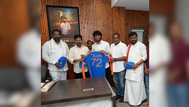 Tilak Varma meets Telangana CM Revanth Reddy