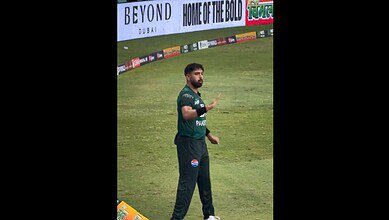 Haris Rauf during India-Pakistan, Asia Cup 2025 match