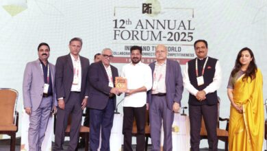 Image of Telangana CM Revanth Reddy at the PAFI event in New Delhi.