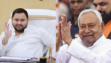Tejashwi Yadav (Left) and Nitish Kumar ((Right)
