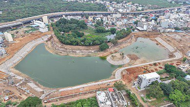 The image shows the restoration of Bum-Rukn-Ud-Dowla lake by HYDRAA on Tuesday, October 28, 2025.