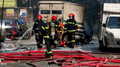 Fire broke out at a chemical warehouse and garment factory in Bangladesh