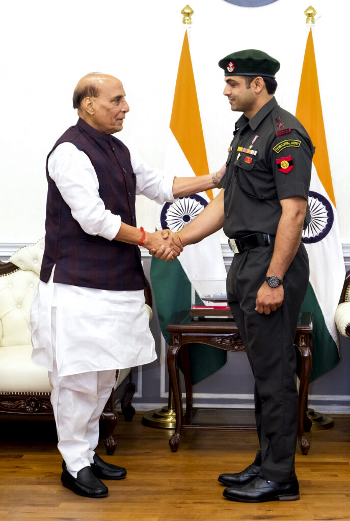 Rajnath Singh conferred Honorary rank of Lt Col to Neeraj Chopra