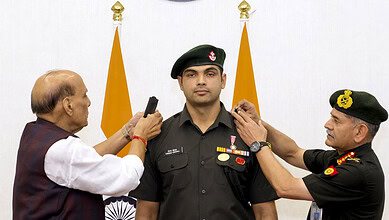 Rajnath Singh conferred Honorary rank of Lt Col to Neeraj Chopra