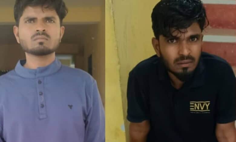 The image shows Shaik Riyaz, the accused who has ben on the run after murdering a CCS constable in Nizamabad town on Friday night, October 17, 2025.