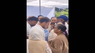Rahul Gandhi meets family of deceased IPS officer
