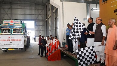 Rajnath, Yogi flagging off ceremony of the first batch of BrahMos missiles