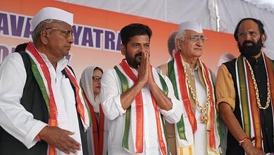 Telangana Chief Minister Revanth Reddy at Rajiv Gandhi Sadbhavana Yatra in Hyderabad