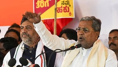 Karnataka CM Siddaramaiah and deputy CM DK Shivakumar