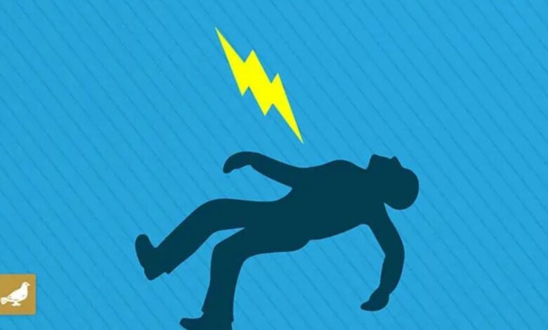 Representational image of an electrocuted person