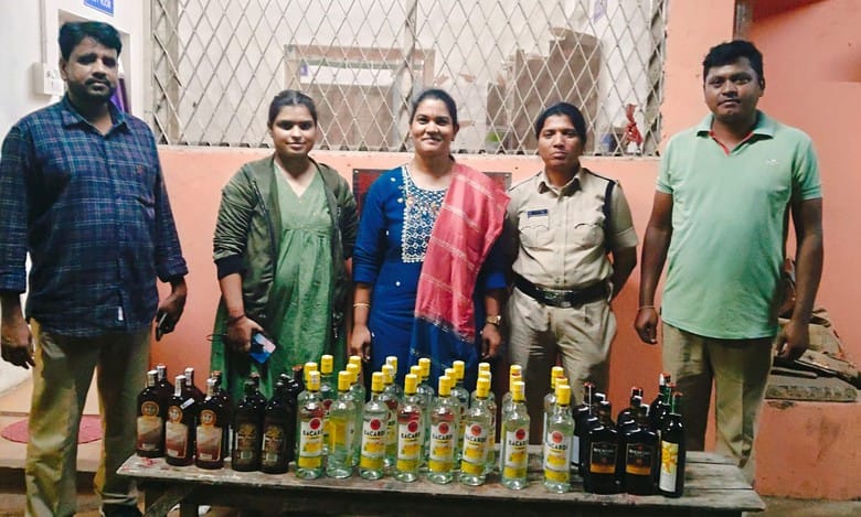 illegal liquor bottles