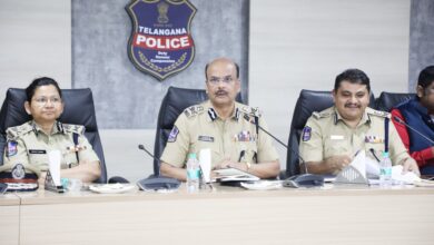 Telangana DGP addresses senior police officials in Hyderabad