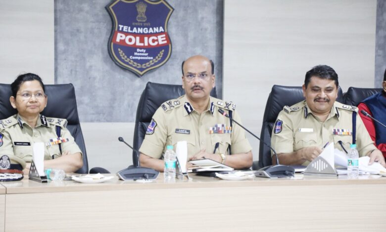 Telangana DGP addresses senior police officials in Hyderabad