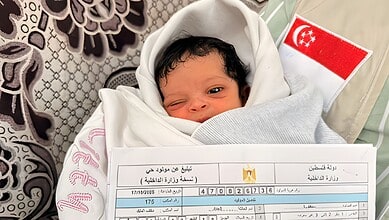 Gazan couple named their newborn daughter Singapore