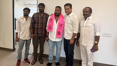 Goutham Yadav, the brother Naveen Yadav, the Congress party's candidate for the Jubilee Hills by election, joined BRS on Wednesday