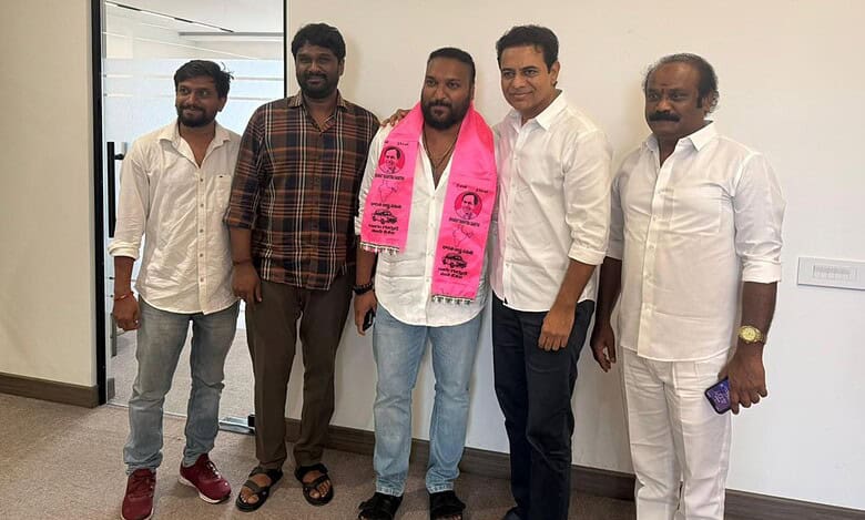 Goutham Yadav, the brother Naveen Yadav, the Congress party's candidate for the Jubilee Hills by election, joined BRS on Wednesday