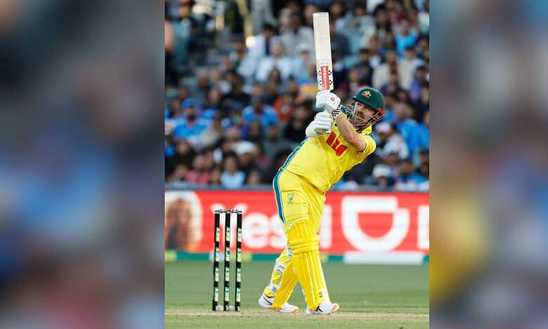Australia's Travis Head bats during the one day international cricket match between Australia and India in Adelaide on Thursday. AP/PTI