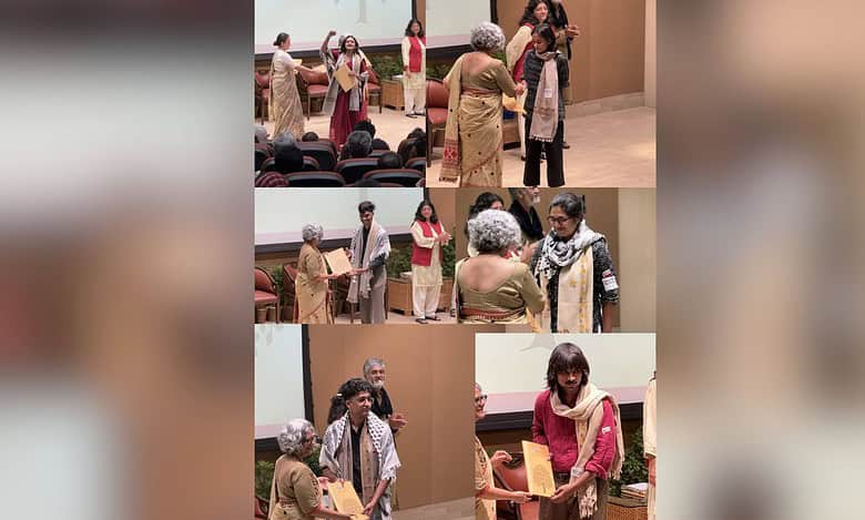 Graduating students from Azim Premji University wore stickers that read: “end to ties between Wipro and Tel Aviv,” in solidarity with Palestinians