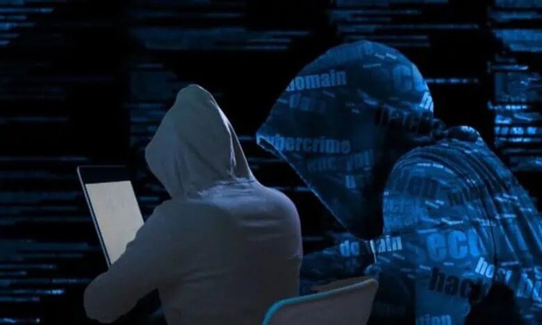 Repetitional image depicting cybercrime