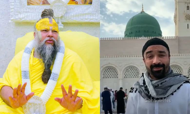 Premanand Maharaj and Ajaz Khan