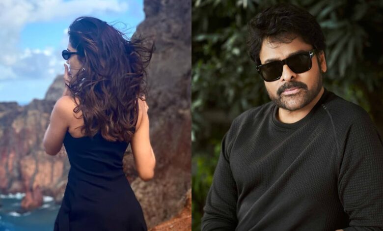 Malavika Mohanan and Chiranjeevi