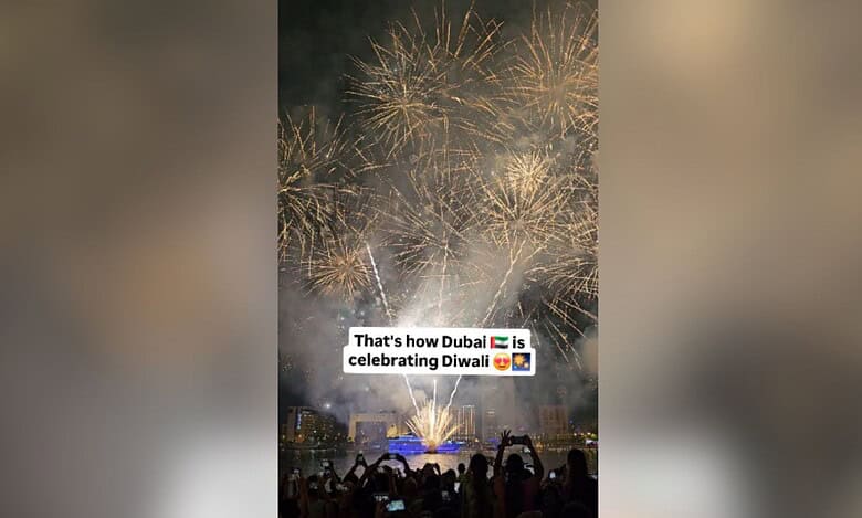 Firework show in Dubai (Image: Visa_and_vadapav on Instagram)