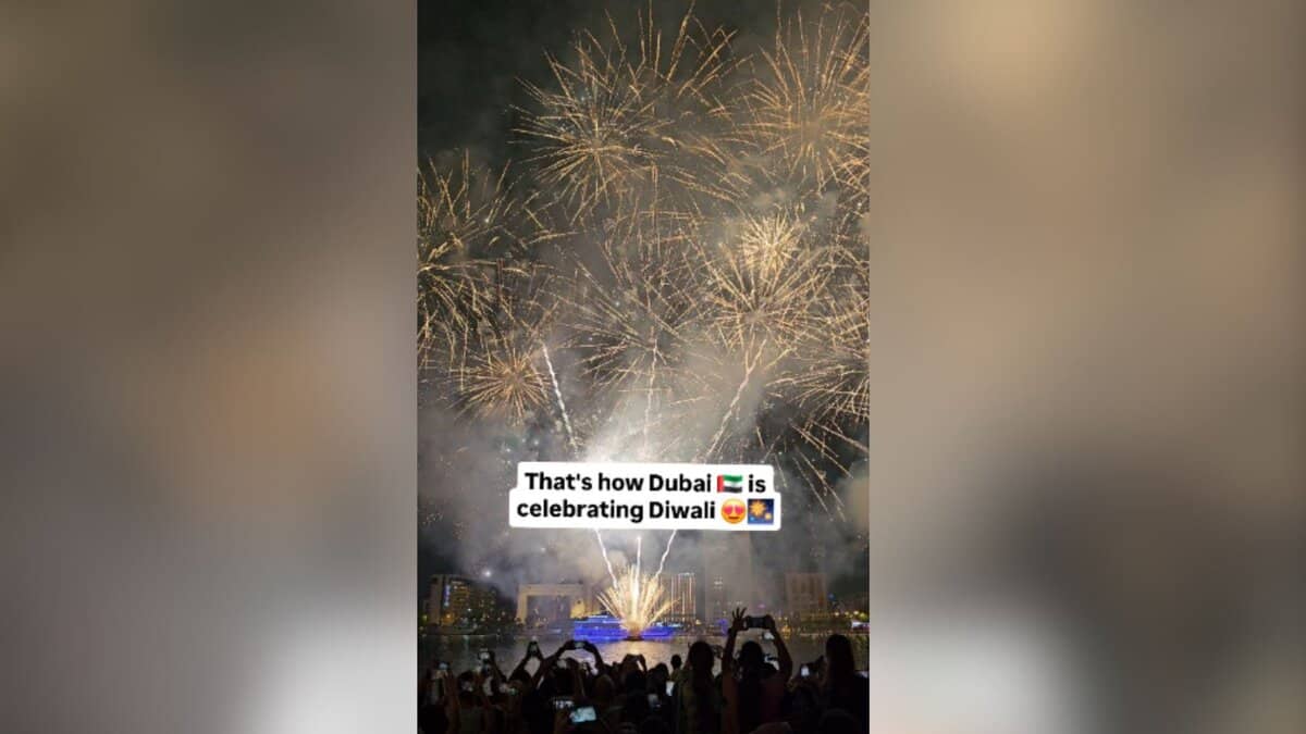 Firework show in Dubai (Image: Visa_and_vadapav on Instagram)