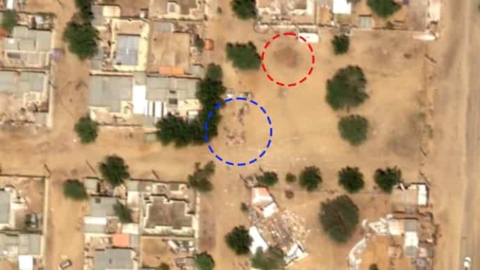 Satellite image shows suspected human bodies and bloodstained ground in El-Fasher’s Darja Oula neighbourhood, Sudan.
