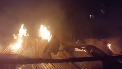 Fire at kite warehouse in Hyderabad