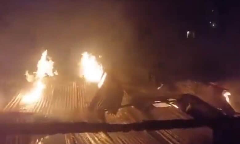 Fire at kite warehouse in Hyderabad