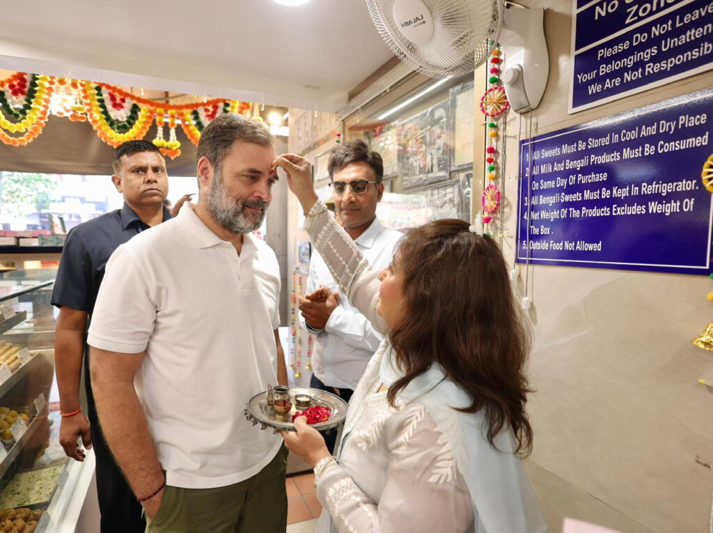 Rahul Gandhi celebrates Diwali