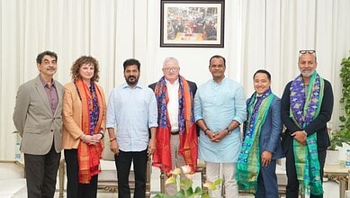A delegation of Southwest Airlines meets Telangana Chief Minister Revanth Reddy